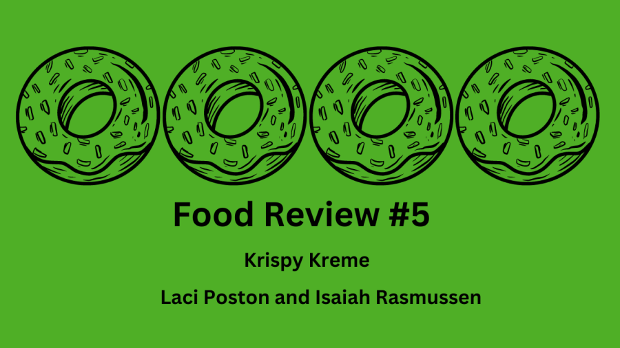 Laci Poston and Isaiah Rasmussen review Krispy Kreme donuts fresh from the box.