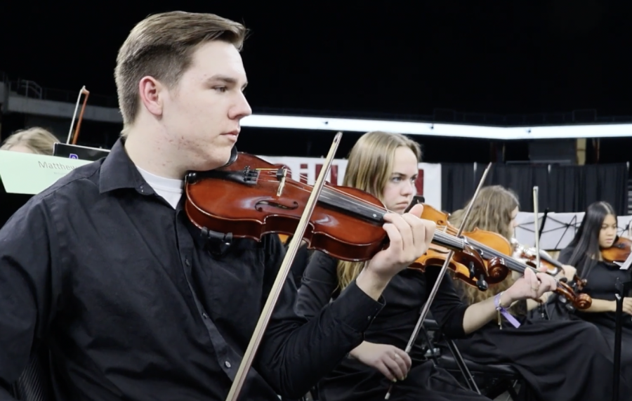 Students from Millard South, Millard North and Millard West made music together at the Baxter Arena.