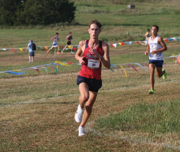 Senior Dalton Heller powers through race at Platte River Rumble at Mahoney State Park. Heller got 5th place, finishing with a time of 15:22:24.