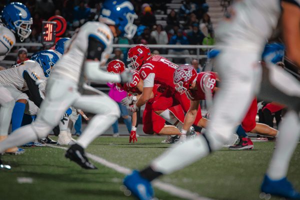 As Omaha North advances down the field, the Millard South defense stops them in their tracks.