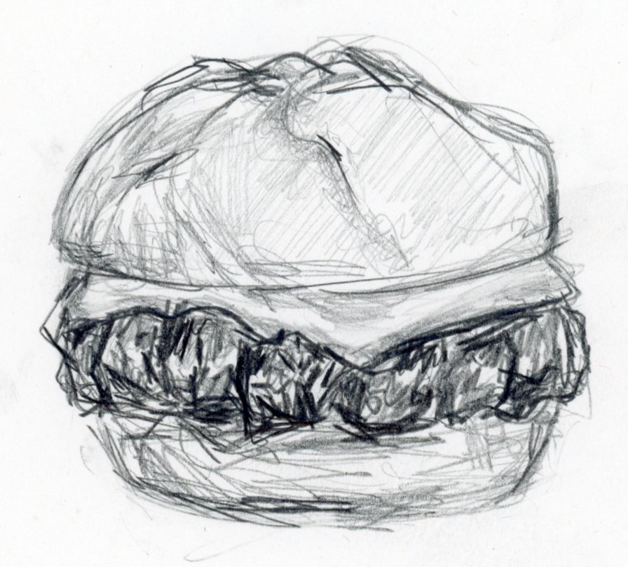 Artist statement: My thought process was literally just burger.