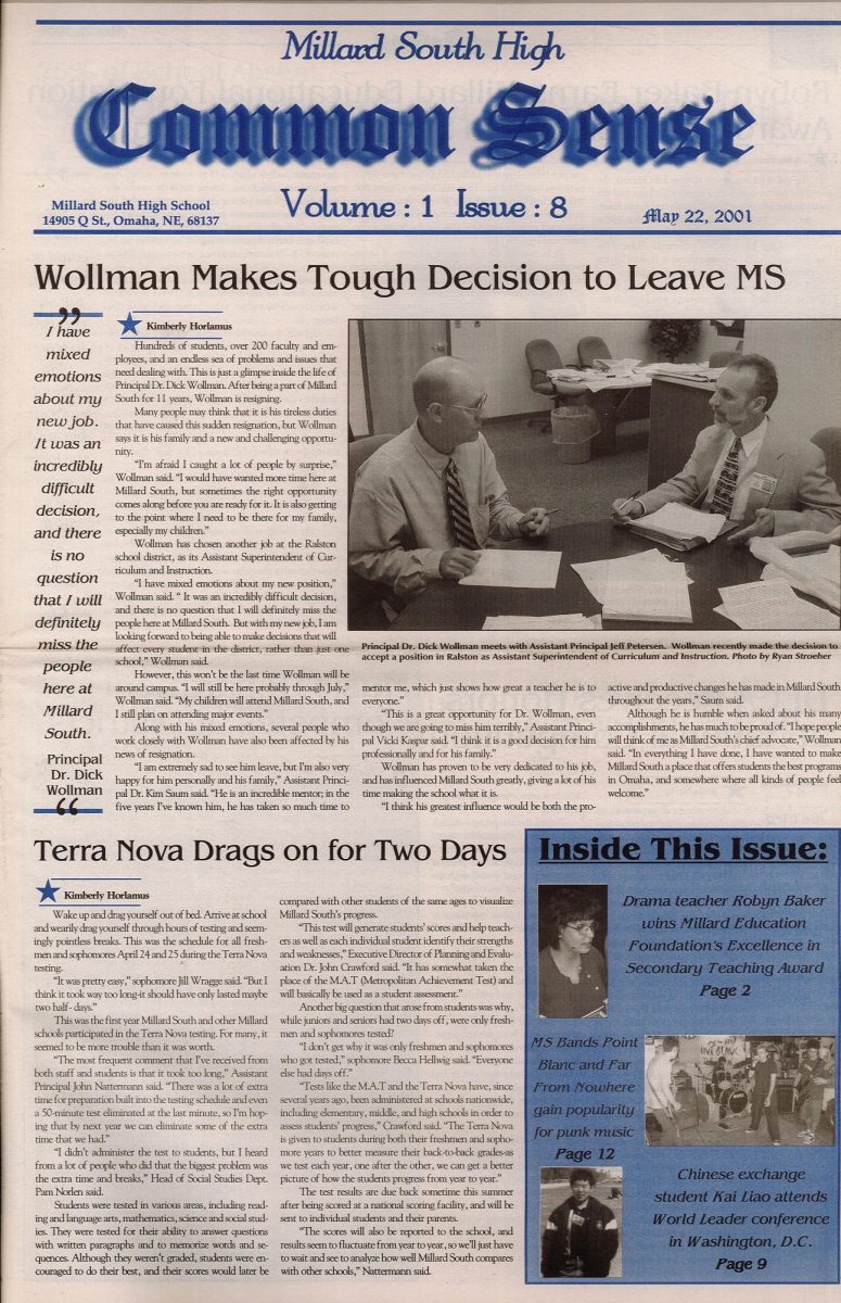 Vol. 1 Issue 8 May 22, 2001