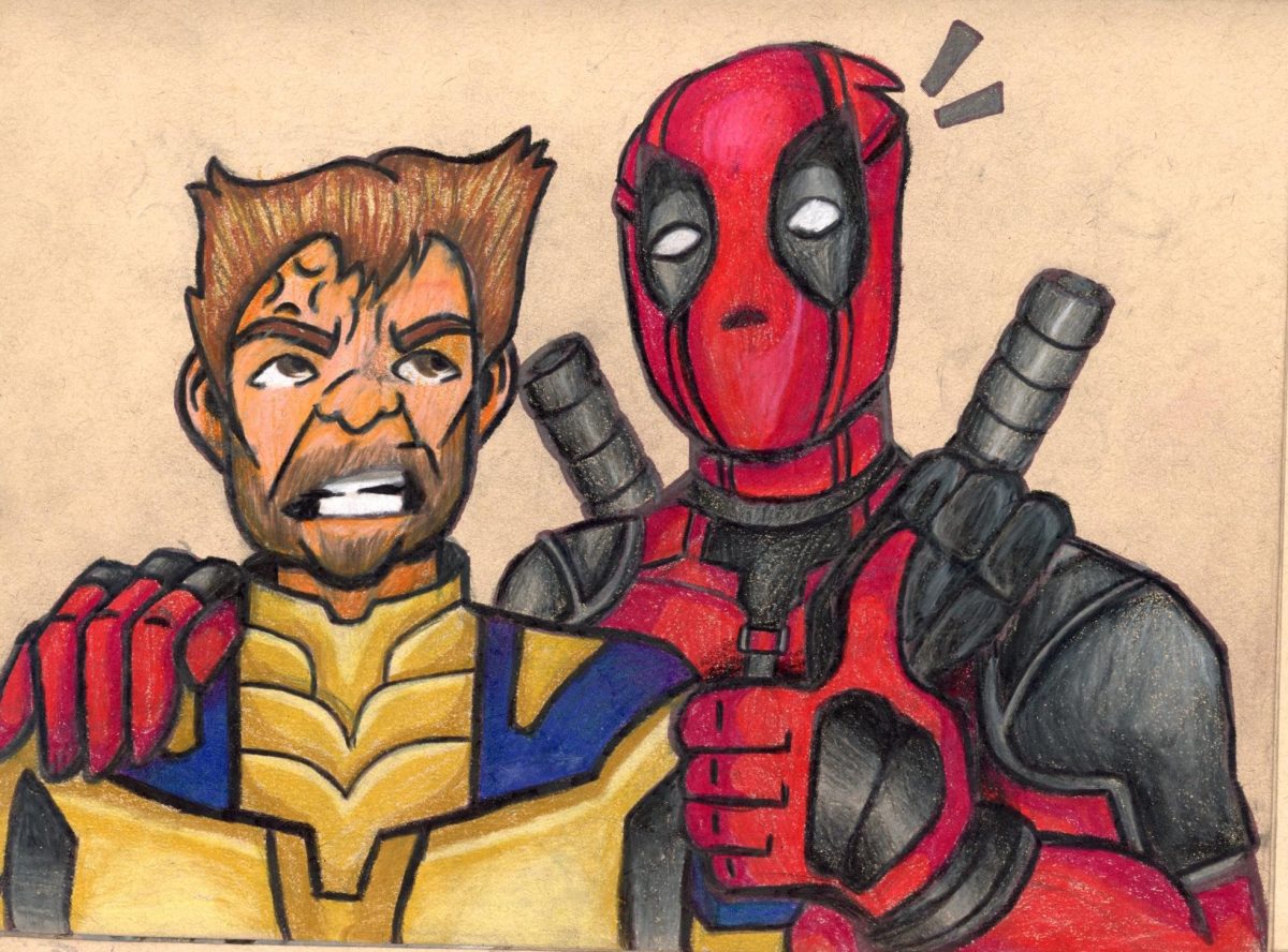 Artist Statement: I illustrated both characters, showcasing both of their opposing personalities with markers and colored pencils.