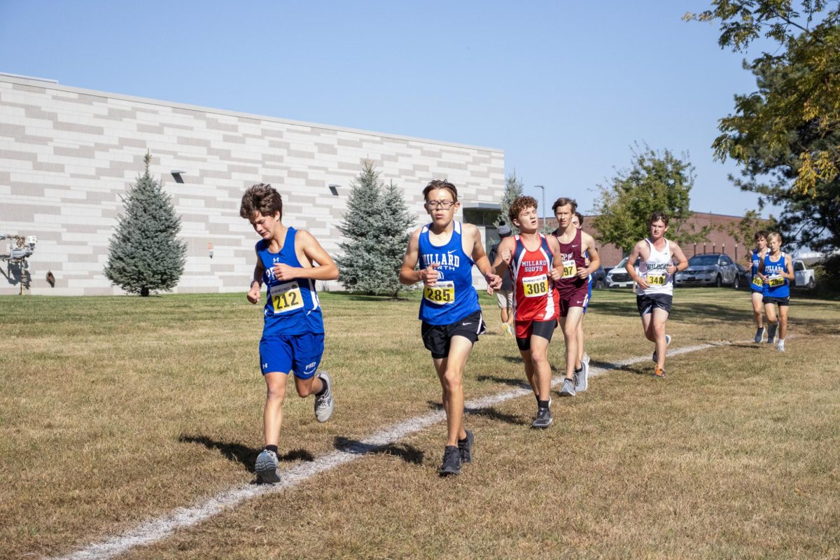 Millard South boys racing at walnut grove. 