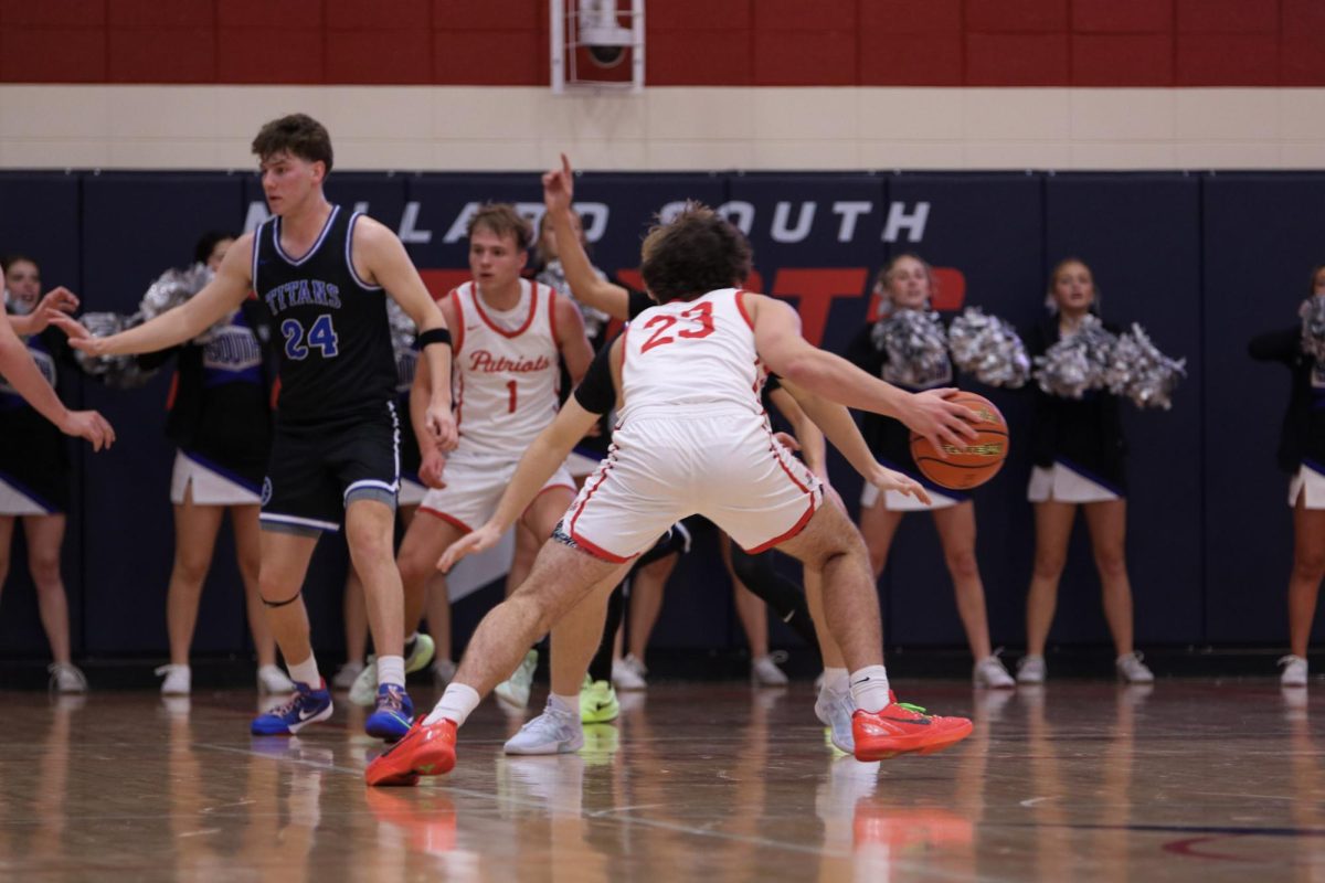 Owen Anderson trying to score against Papio South