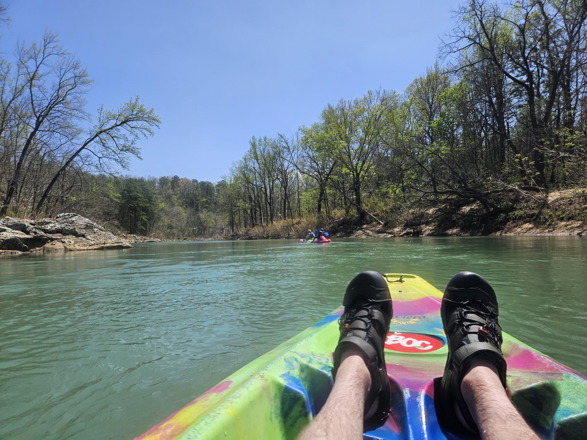 Picture taken looking out from my kayak (my parents can be seen in the distance in their kayak)