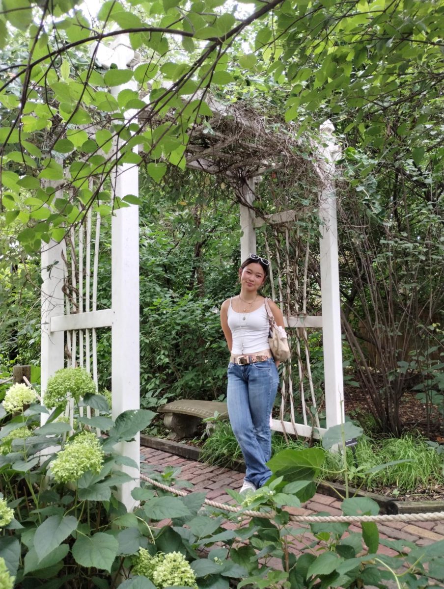 Sophomore Mirai Matsuzaki poses on her trip to the Lincoln Zoo. Photo courtesy of Mirai Matsuzaki.
