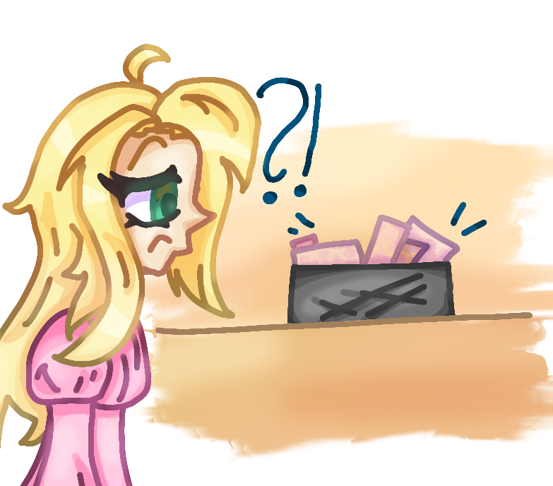 I created this art using ibs paint X on my drawing tablet. My goal was to show the missing products by making them transparent. Unfortunately, I had no Wi-Fi to download my good brushes (if you know, you know), so it didn't turn out as expected.
