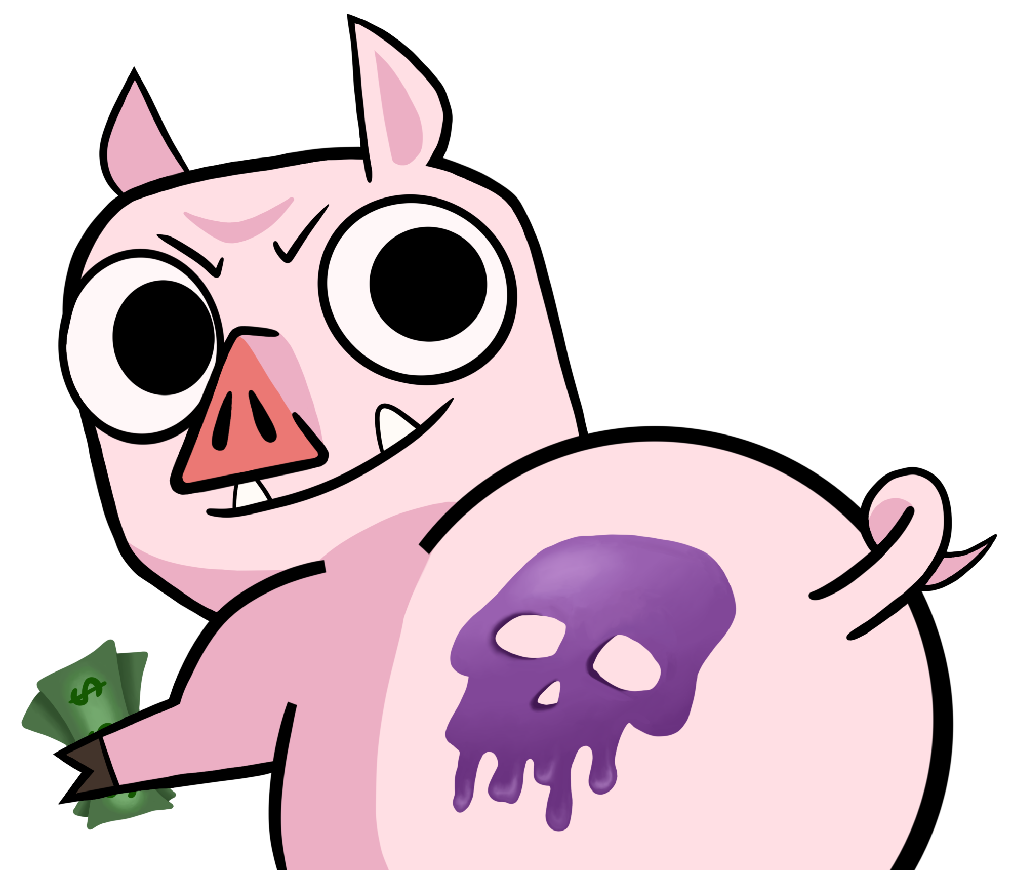 Artist Statement: I decided to draw the most popular emote in the game and make it look like he's stealing money, considering the article is about how Clash Royale can cost a lot. I used the emote from the game as a reference and drew it in Procreate.