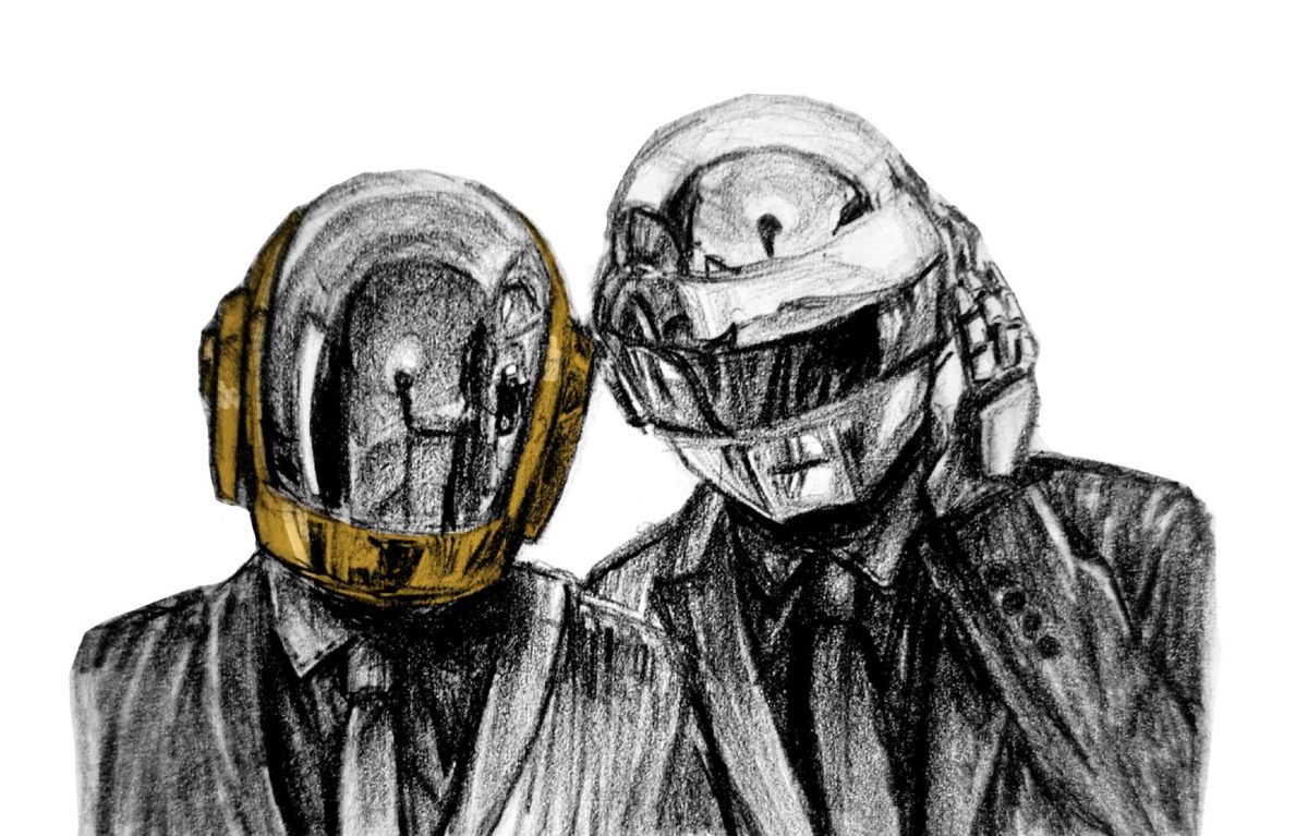 While I don't normally use color in my drawings, the only color in the reference photo was the gold helmet. I drew it on paper and then transferred it to ibis paint so that I could digitally color his helmet in.