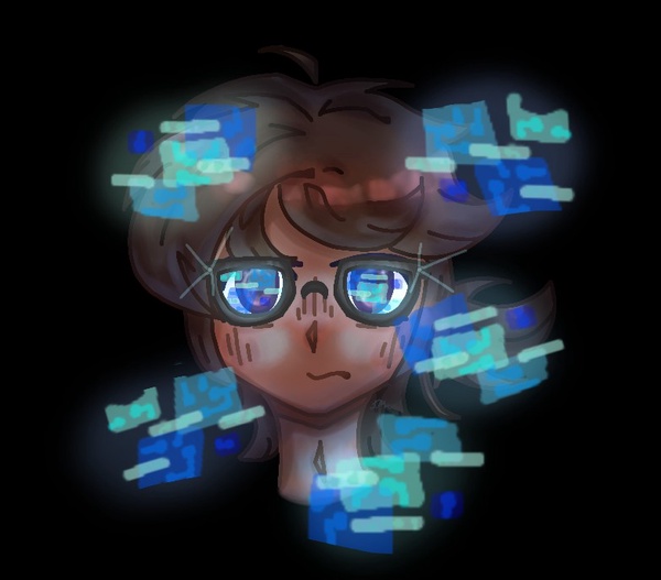 This art was created digitally with the hopes of looking almost odd, as a young kid looks as if he has concerning technology easily accessible to add to the threat of the Meta AI glasses.