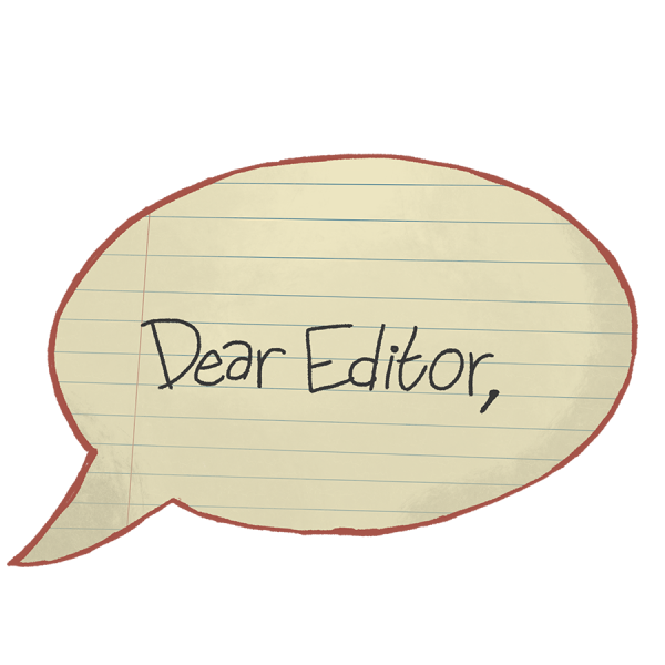 This artwork was created as a graphic to go along with a letter to the editor. The letter was not written on paper, but I was inspired by a handwritten note. This work was created on ProCreate.